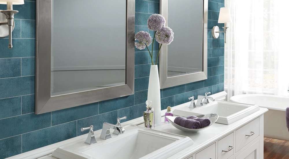 Backsplash Tile in a Bathroom from Creative Home Enhancements Inc in Anthem, AZ